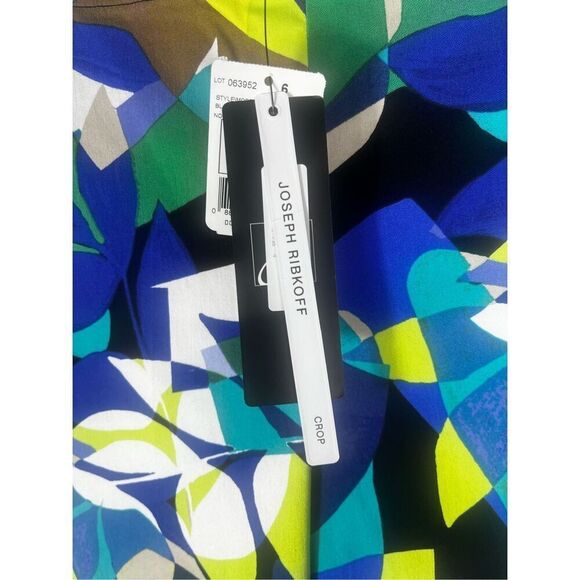 Joseph Ribkoff pantacourt geo floral printed cropped pants size 6 - Picture 11 of 13